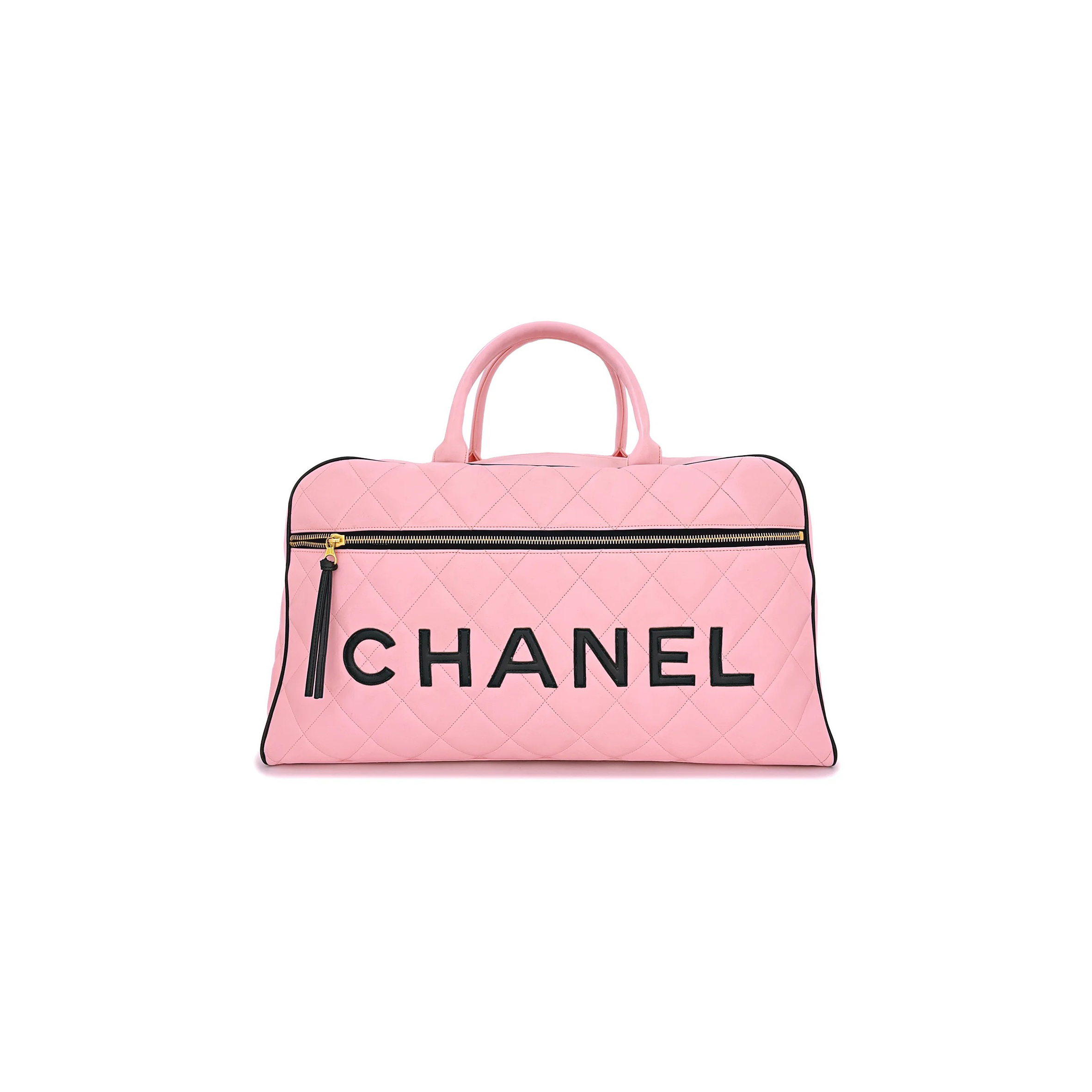 CHANEL BOWLING BAG CALFSKIN PINK (48*25*15cm)